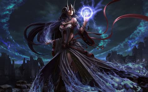 Mage 2k Female Girls Occult Fantasy Woman Dark Magic Girl Wizard Witch Sorcerer
