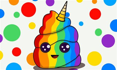 Draw A Rainbow Unicorn Poop Emoji In Procreate Small Online Class