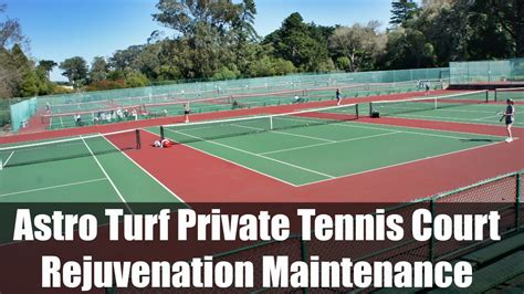 Astro Turf Private Tennis Court Rejuvenation Maintenance Youtube