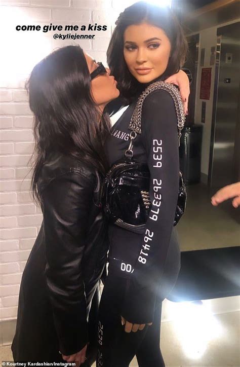 Kourtney Kardashian Lays A Smooch On Wax Figure Of Sister Kylie Jenner Kourtney Kardashian