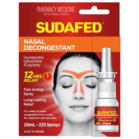 Buy Sudafed Nasal Decongestant Spray 20ml Online At Chemist Warehouse