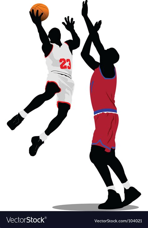 Basketball Players Royalty Free Vector Image Vectorstock