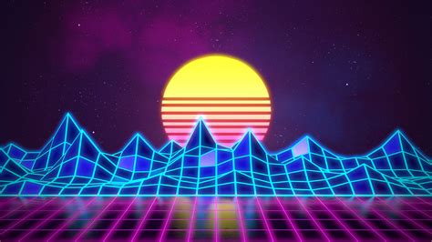 Synthwave Neon 80s Background Rafaël De Jongh Web Developer