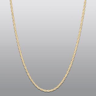 Necklace features a hollow diamond cut rope design crafted in 14k gold. Women's 10K True Gold 24-Inch Rope Chain Necklace - Kmart