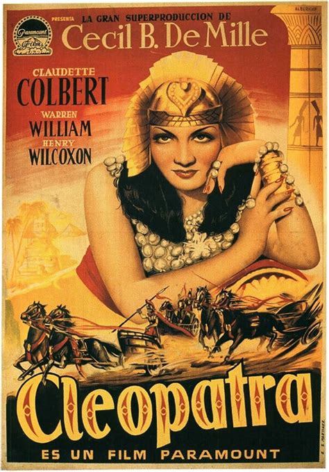 Copy Of 1934 Film Poster Cleopatra Starring Claudette Colbert Warren