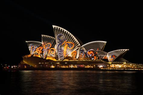 Free Images Night Sydney Opera House Light Show Australia Vivid
