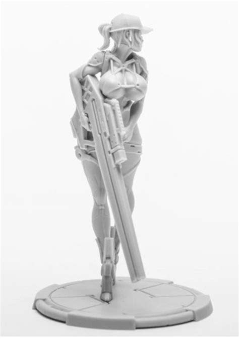 Beauty Stand Robot Gunner Female Warrior Resin Kit Model Etsy