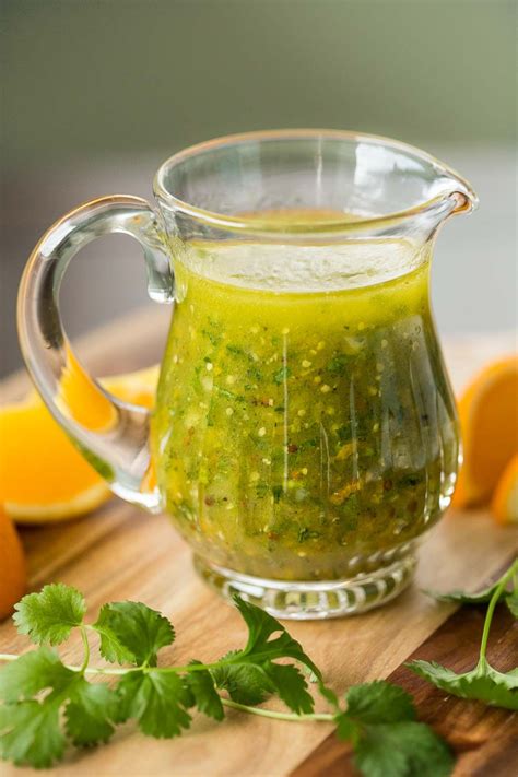 Ingredients 1/2 cup nonfat greek yogurt 6 tablespoons fresh cilantro leaves chopped 1 teaspoon lime zest (zest of one lime) Orange Cilantro Vinaigrette | Recipe (With images) | Salad ...