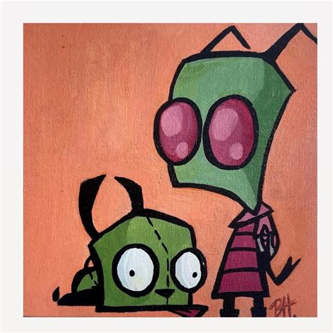Invader Zim And Gir Canvas Painting Canvas Painting