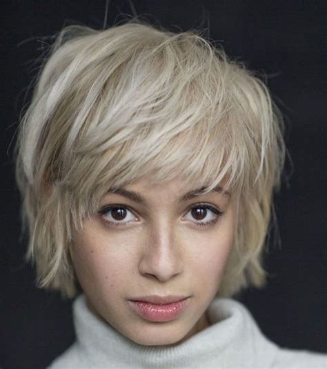 Short Shaggy Blonde Hairstyle Short Haircuts With Bangs Short Hairstyles Fine Short Layered
