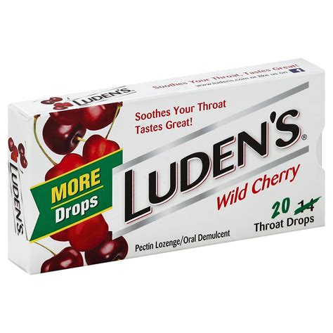 Ludens Wild Cherry Throat Drops Box 20 Ct Shipt