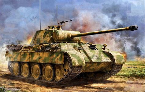 Wwii Color Photo Of A Panther Panther Tank German Tanks