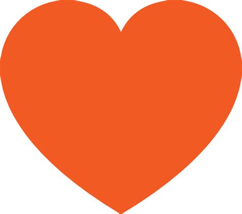 Free for commercial use no attribution required high quality images. Orange Heart Clip Art at Clker.com - vector clip art ...
