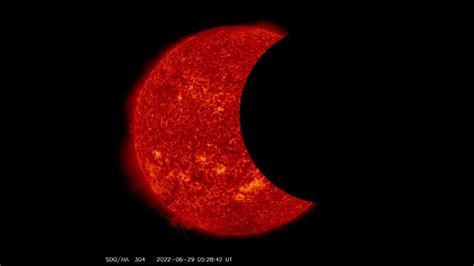 Sdo Sees Partial Solar Eclipse In Space Youtube