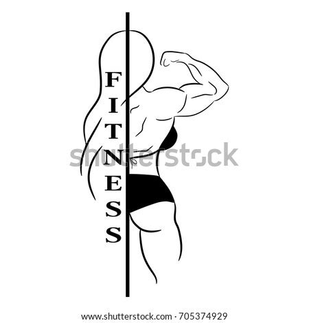 View our portfolio of woman logos. Fitness Club Logo Girl Bodybuilder Black Stock Vector ...