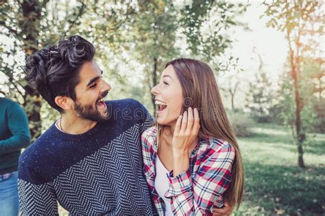 Happy Couple In Love Having Fun Outdoors Stock Image Image Of Adult