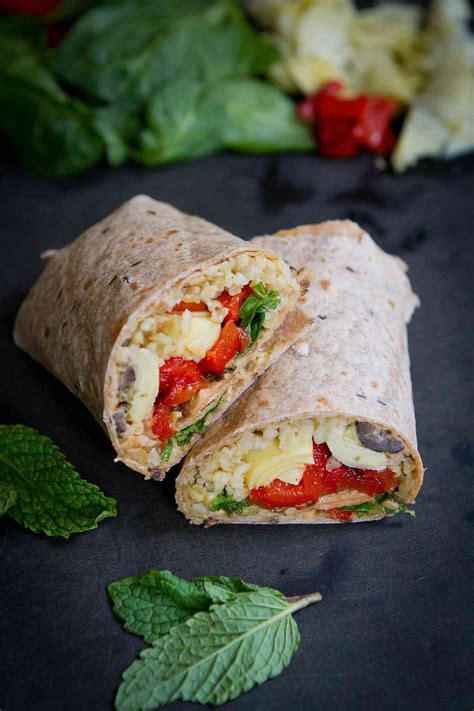 Mediterranean Vegetable Wraps With Freekeh | Quick and ...