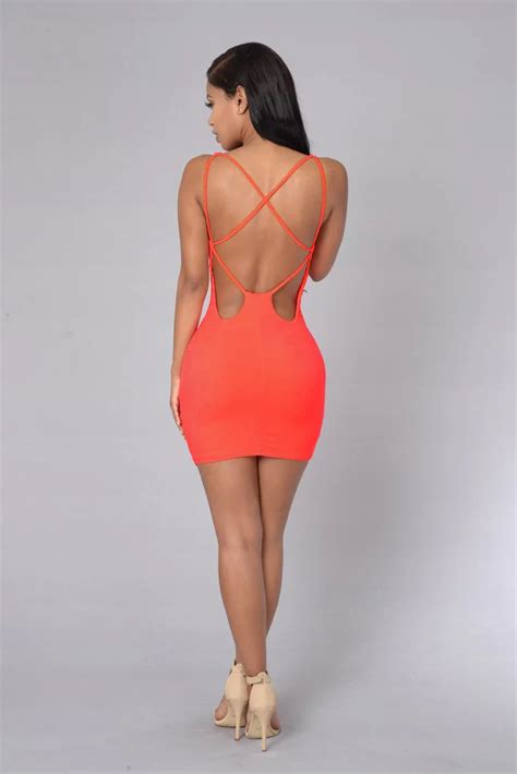 new arrivals sexy club dress 2016 women low cut lace up open back sleeveless bodycon bandage