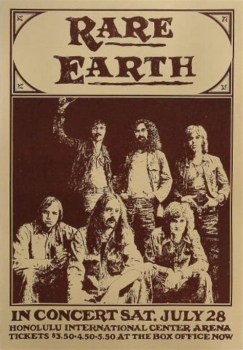 Rare Earth Vintage Concert Poster From Honolulu International Center