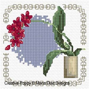 Flowers, fruits, herbs & spices can all be found here. Orchids, designed by Maria Diaz - Cross stitch pattern chart