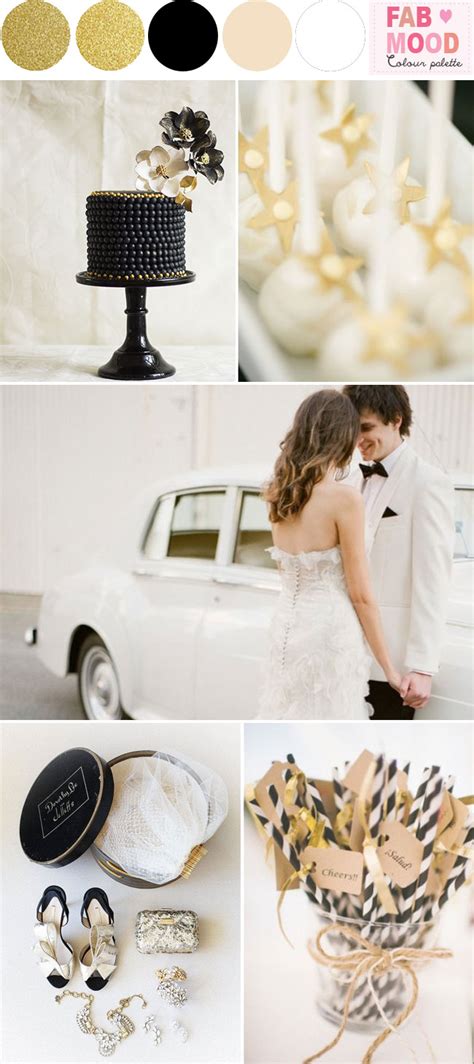 Black White Gold Wedding Colors Palette Ideas