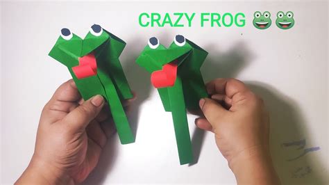 How To Make Origami Crazy Frog🐸🐸 Youtube