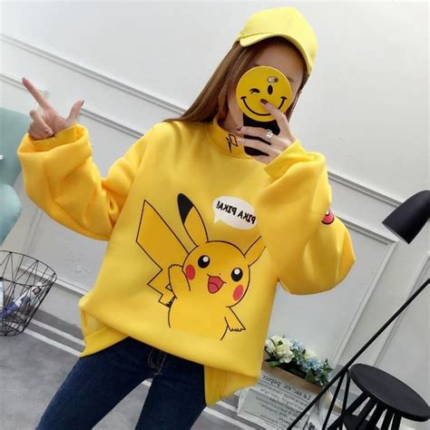 Pikachu Sweatshirt Pikachu Clothes Pikachu Hoodie Kawaii Clothes