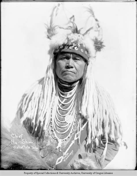 Chief No Shirt Walla Walla Tribe An Outside Photograph Of A Man Identified As No Shirt Dr