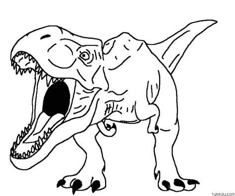 Angry T Rex Dinosaur Coloring Page Turkau