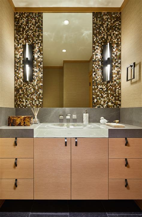 Bluff Overlook Transitional Powder Room Seattle By Aome