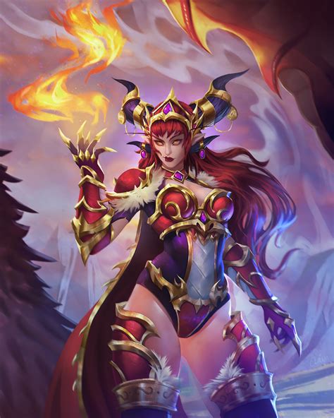 Alexstrasza Warcraft World Of Warcraft Highres Tagme Girl Dragon