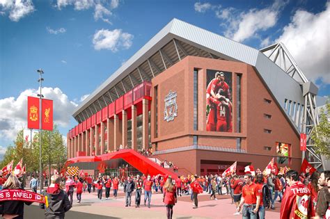 Anfield is a football stadium in liverpool with a capacity of 45,522, and is home to liverpool f.c since there is also a museum within the stadium which liverpool fans can visit for an additional £7.00. Liverpool unveils stadium expansion plans | Construction ...
