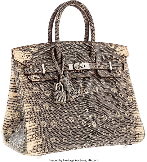 Hermes Extremely Rare 25cm Ombre Lizard Birkin Bag With Palladium Lot 64765 Heritage Auctions