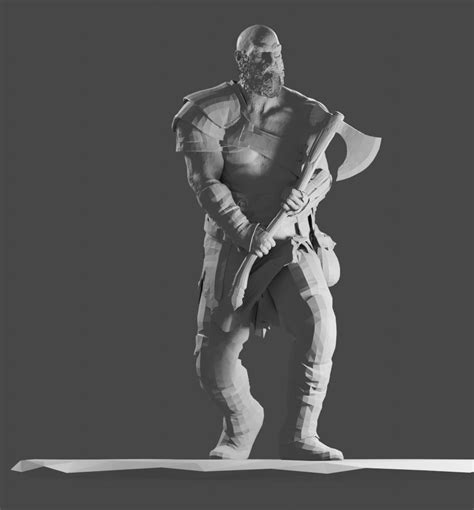 God Of War 4 Kratos 3d Print Model Gametoys Cgtrader