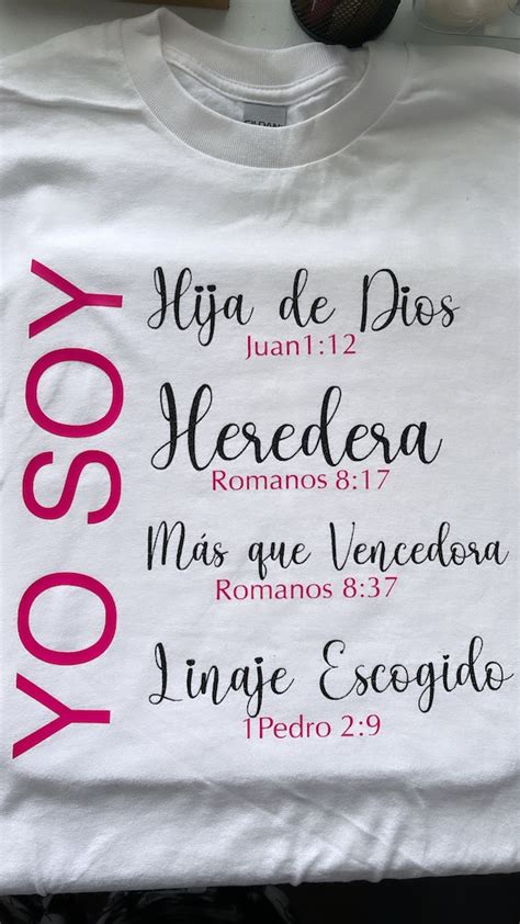Yo Soy Hija De Dios Shirt Custom Shirt Frases De La Biblia Etsy