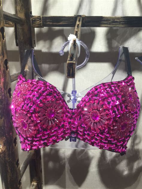 hot pink sequins glitter bra with jeweled beaded flower accents sexy bralette sequin bra bra