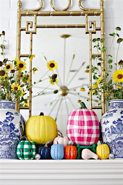 Colorful Fall Mantel Dimples And Tangles