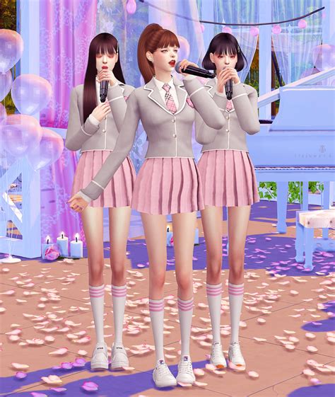 Lalunaːatelier — Produce 101 Kpop Costume School S1 Uniform Sims 4