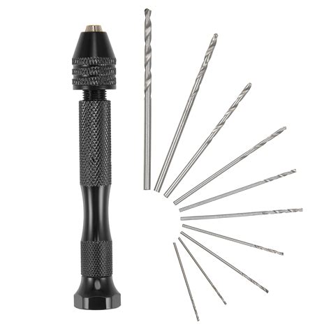 Hand Pin Vise With Twist Drill Bits Miniature Adapter Tool For
