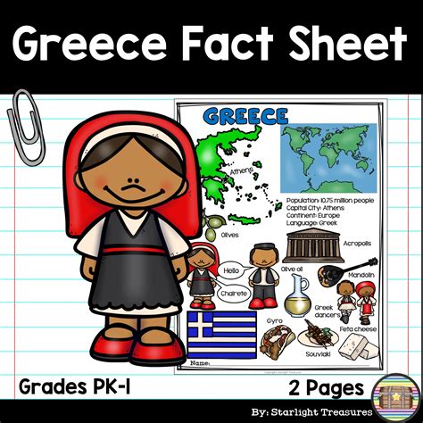 Greece Fact Sheet Fact Sheet Mini Books Greece
