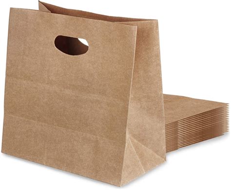 30 Pcs Kraft Paper Bags Kraft Brown T Bags With Die Cut
