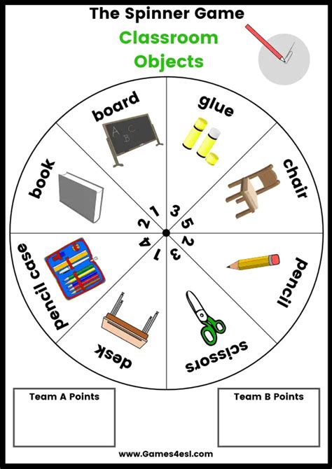 Classroom Objects Free Printable Flashcards And Board Games Games4esl