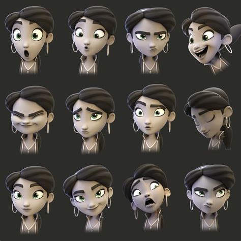 Some Examples Of Facial Expressions Using The Facial Blendshapes I Made