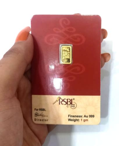 24kt 999 Purity 1 Grams Real Gold Rectangle Bullion Bar Seal Pack