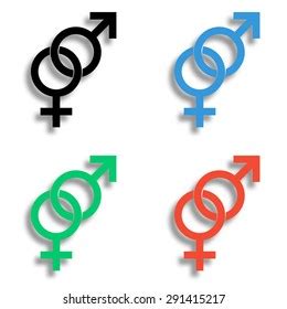 Male Female Sex Symbol Icon Shadow Stock Vector Royalty Free