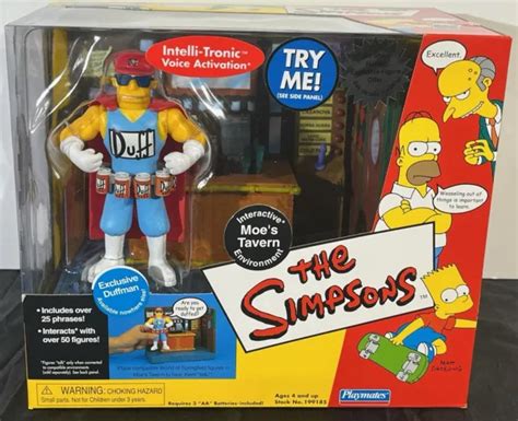 The Simpsons Moes Tavern Exclusive Duffman World Of Springfield Interactive Nib 7500 Picclick