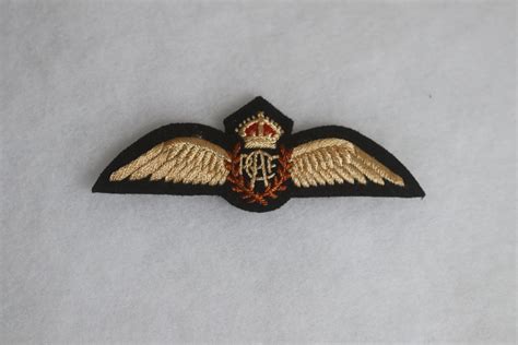 Ww2 Pattern Royal Canadian Air Force Rcaf Pilot Wing In Silk Ab Insignia