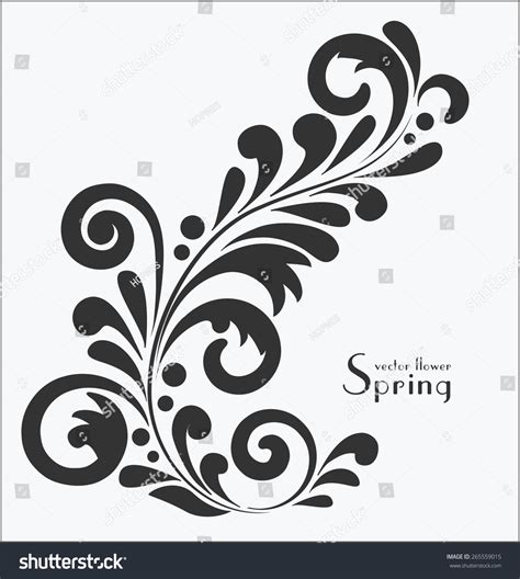 Simple Vector Floral Background Stock Vector Royalty Free 265559015