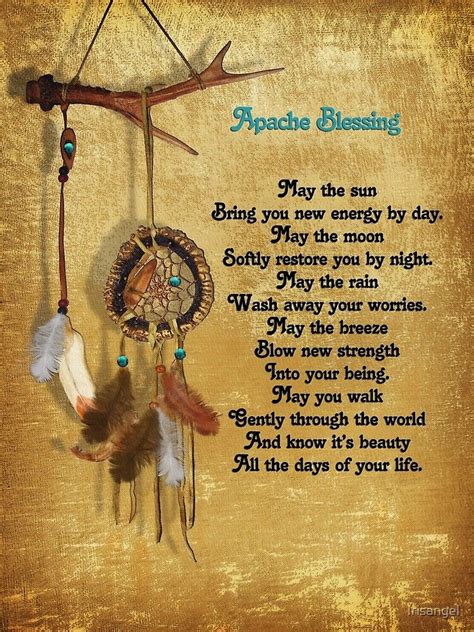 Dreamcatcher Apache Blessing Art Print By Irisangel Native American Prayers Native American