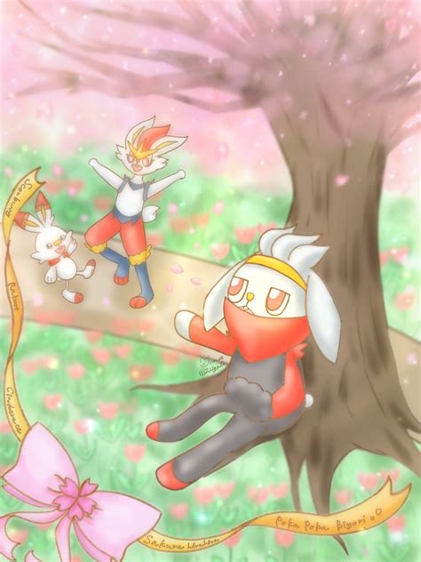 いちごもち🐰🍓 On Twitter 🌱🌸春色ヒバニー族🌸🌱 春色ポケモン ポケモンイラスト Pokemonfanart